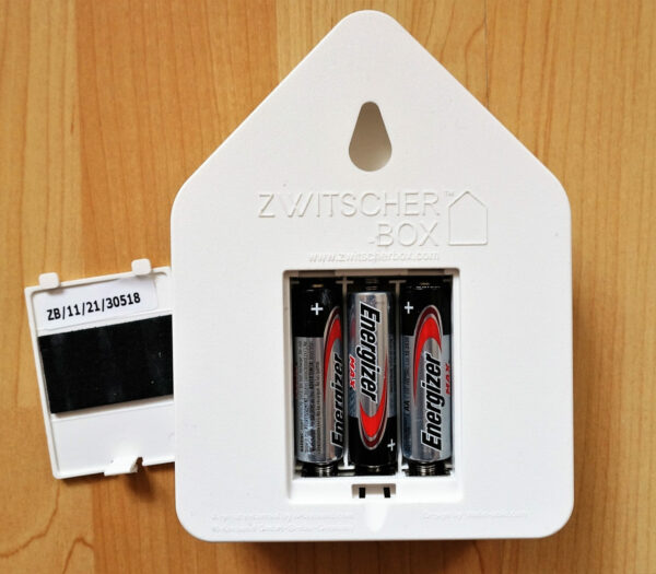 Zwitscherbox Batteriefach